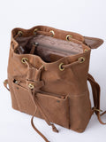 Lakeland Leather taupe Harstone backpack, imported from the UK