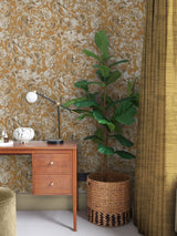 Next Graham & Brown Yellow Arcane Garden Wallpaper Sample- Buy online at McGrocer