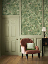 Next Graham & Brown Green New Eden Wallpaper Sample- Buy online at McGrocer