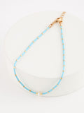 Blue beaded anklet - British product