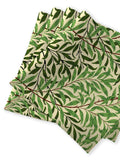 William Morris Gallery Green Willow Boughs Pack of 4 100% Cotton Napkins