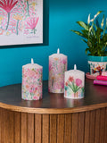 Lucy Tiffney pink LED candles set of 3, UK version