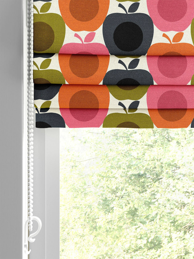 Orla Kiely Pink Apples roman blind 100% cotton, UK version