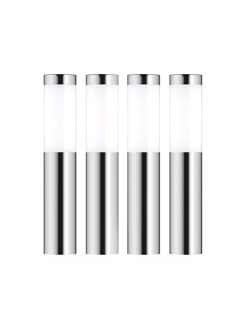 SolarCentre Mini London silver solar post lights set of 4, UK version
