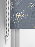 Laura Ashley roller blind dark seaspray blue pussy willow made to measure (British brand)