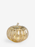 Silver mercury glass pumpkin light 15cm, imported from the UK