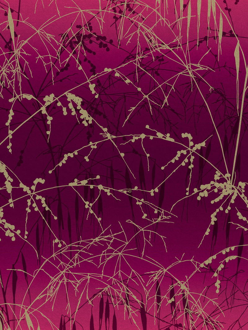 Clarissa Hulse Pink Meadow Grass wallpaper - British product