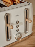 Cream Malvern four-slice toaster - British product