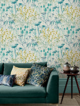 Next Clarissa Hulse Green Summer Border Verdigris Wallpaper Border- Buy online at McGrocer