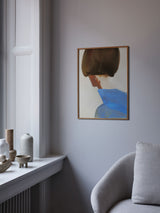 Next Paper Collective The Blue Cape Framed Wall Art Print in Natural Oak Frame- Buy online at McGrocer