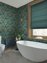 Next Graham & Brown Blue Daraee Tapestry Midnight Wallpaper Sample- Buy online at McGrocer