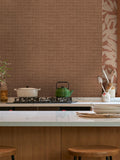 Graham & Brown Rustic Weft Clay A4 wallpaper sample - British product
