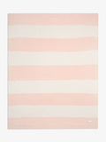 The Little Tailor pink cotton textured stripe shawl blanket (British brand)