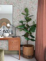 Next Graham & Brown White Obassia Wallpaper Sample- Buy online at McGrocer