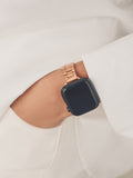 Rose gold stainless steel Apple watch strap, imported from the UK