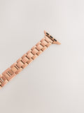 Rose gold stainless steel Apple watch strap, imported from the UK