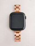 Rose gold stainless steel Apple watch strap, imported from the UK