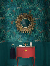 Next Graham & Brown Blue New Eden Majestic Wallpaper Sample- Buy online at McGrocer