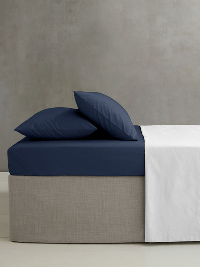 Catherine Lansfield Drap-housse Plat Percale Bleu Marine Facile d'Entretien Next - Acheter en ligne chez McGrocer