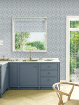 Next Graham & Brown Blue Hopwood Cottage Wallpaper Sample- Buy online at McGrocer