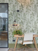 Next Graham & Brown Green Norse Forrest Wallpaper Sample- Buy online at McGrocer
