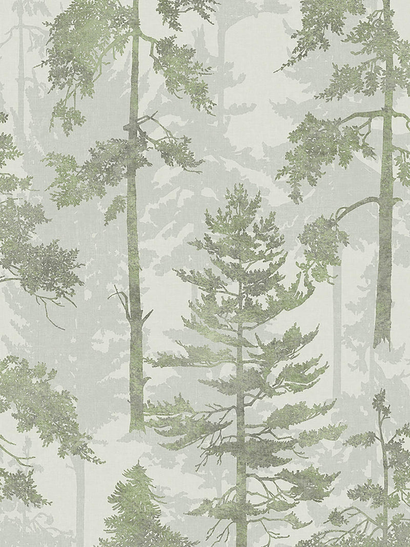Graham & Brown Green Norse Forrest wallpaper sample - British product
