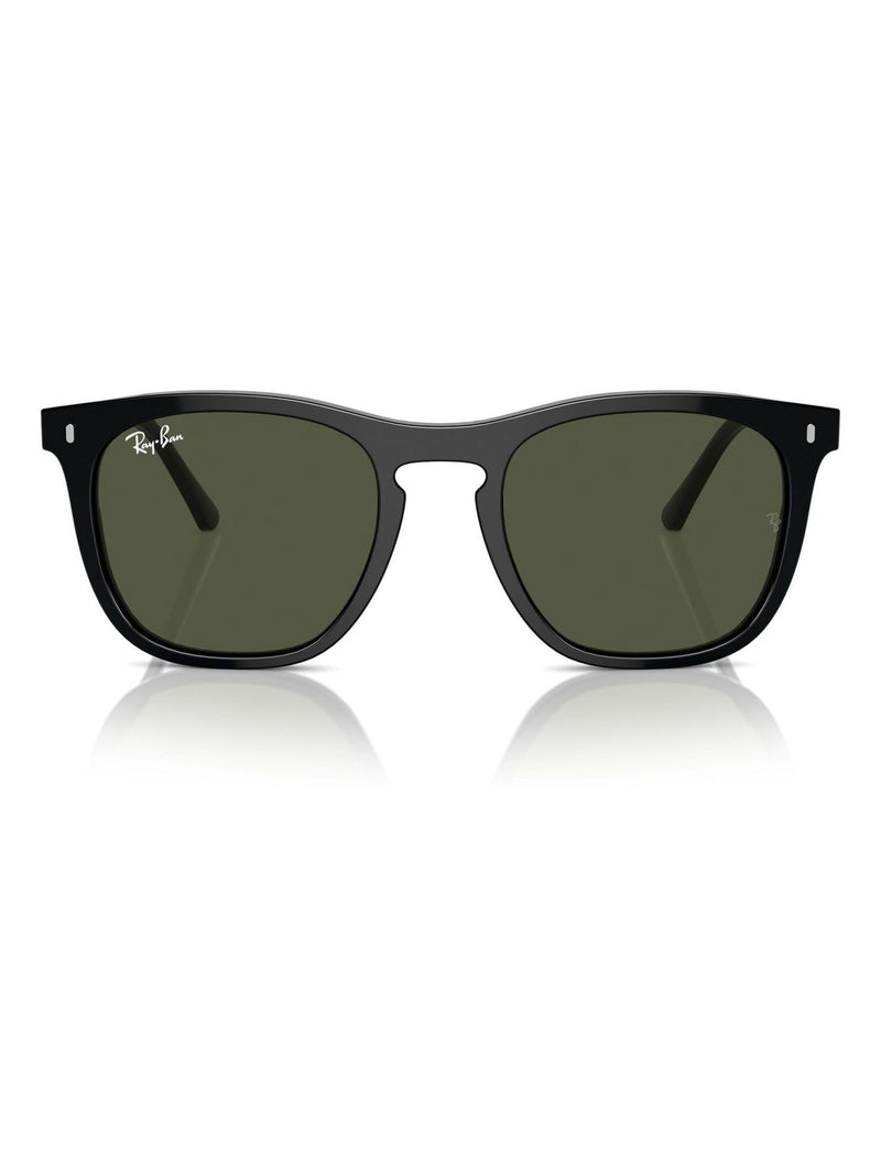 Ray-Ban RB2210 black square sunglasses, imported from the UK