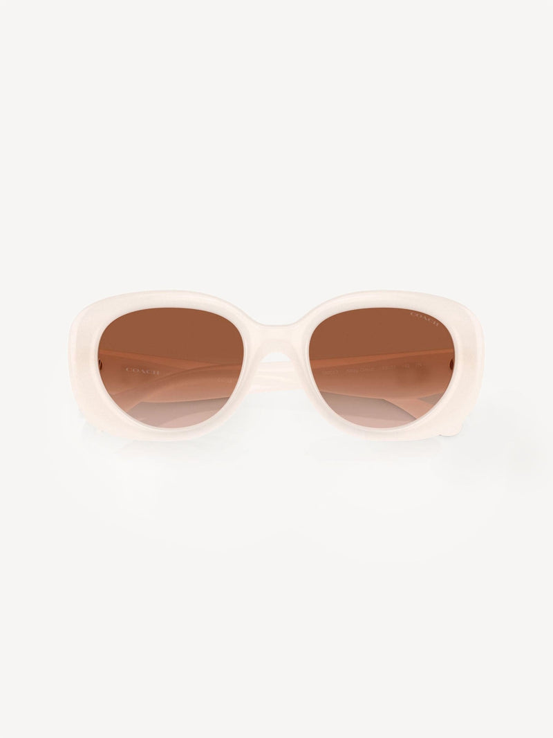 COACH white oval sunglasses Hc8391U - British product