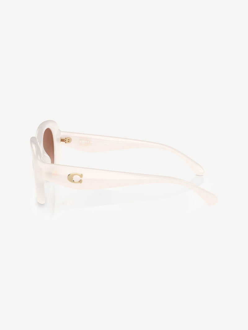 COACH white oval sunglasses Hc8391U - British product