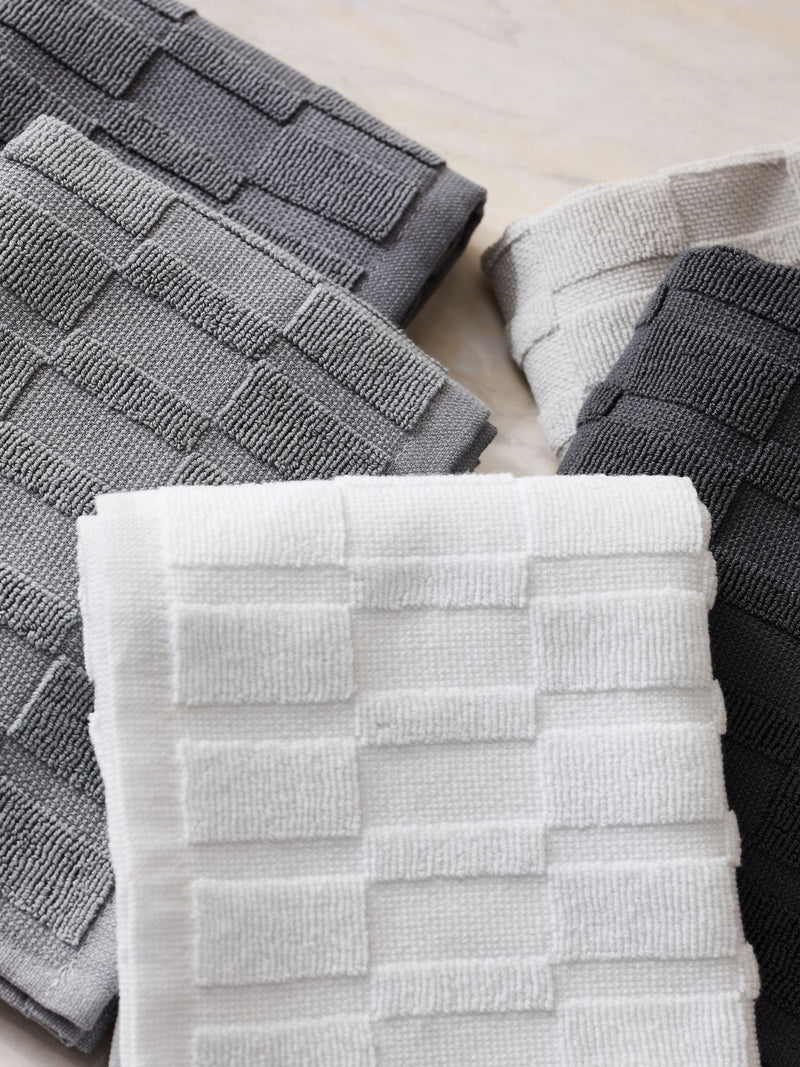 Grey terry tea towel set of five, UK version