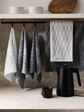 Set of 5 Grey Terry Tea Towels 60cm x 40cm