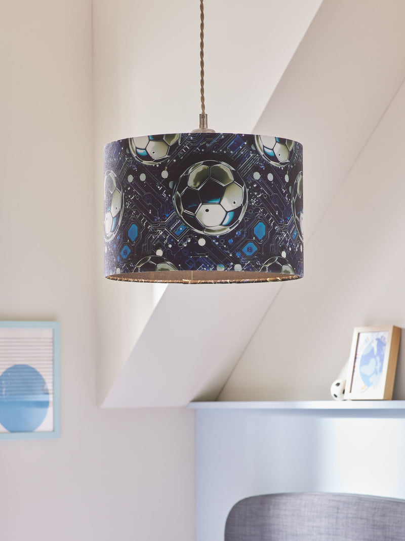 Black football pendant lamp shade 20x30cm (British brand)