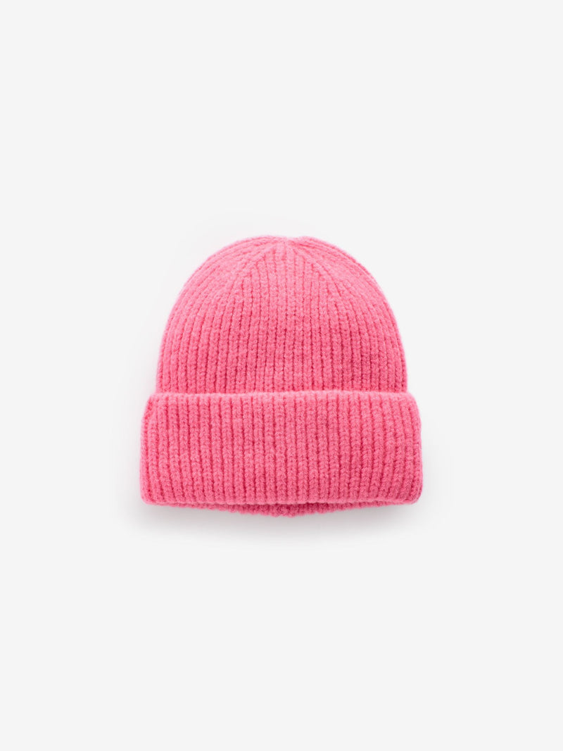 Bright pink fluffy beanie for children 1-16 years - British product