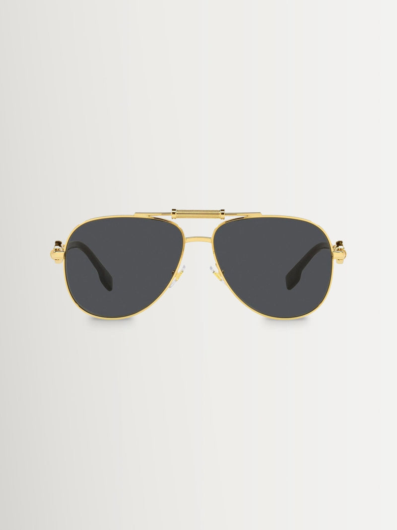 Versace Gold Ve2236 Pilot Sunglasses, imported from the UK
