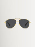 Versace Gold Ve2236 Pilot Sunglasses, imported from the UK