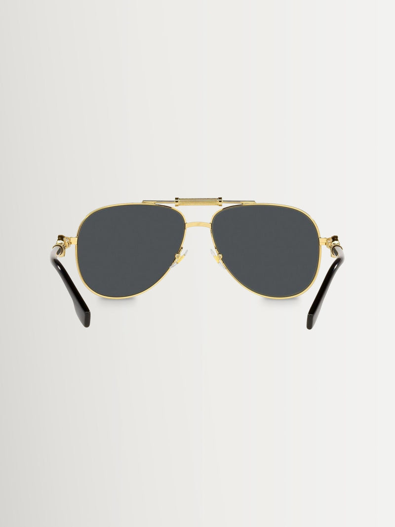 Versace Gold Ve2236 Pilot Sunglasses, imported from the UK