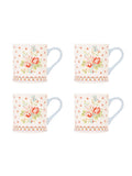 Cath Kidston Cream Mollie mug set of 4 - British product