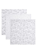Panda baby muslins 3 pack freckles 70x70cm (British brand)