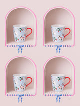 Next Cath Kidston Blue Red Stanley Stoneware Mugs Set of 4- Buy online at McGrocer