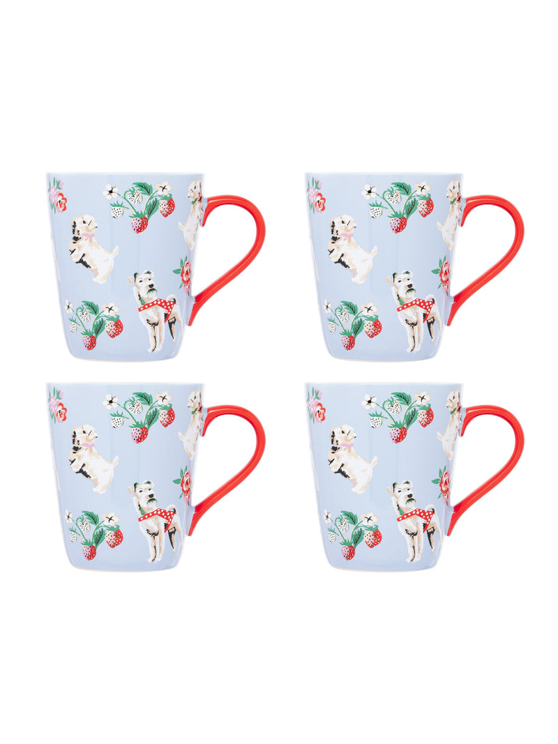 Cath Kidston Blue Red Stanley mugs set of 4 - British product