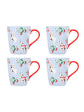 Cath Kidston Blue Red Stanley mugs set of 4 - British product