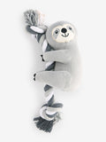 Sloth rope toy for dogs with squeaker, imported from the UK