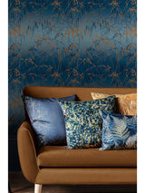 Next Clarissa Hulse Blue Meadow Grass French Copper Wallpaper- Buy online at McGrocer