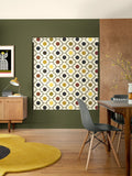 Orla Kiely yellow multi spot flower roller blind - British product