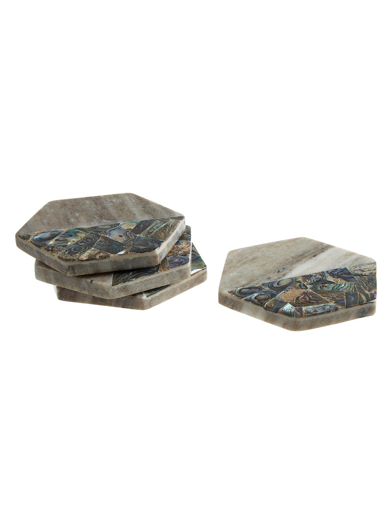 Maison Premier marble paua coasters set of 4 imported from UK