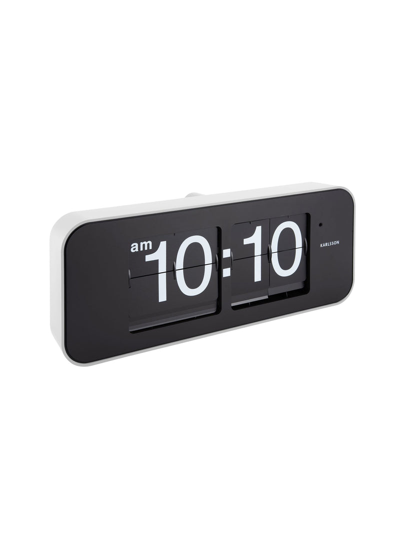 Karlsson white wide flip wall clock, UK version