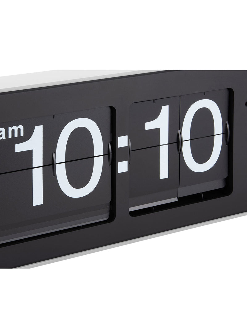 Karlsson white wide flip wall clock, UK version