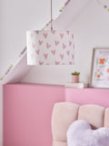 Pink Hearts easy fit ceiling lamp shade 30cm (British brand)