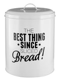 Maison white pun and games bread bin, imported from the UK