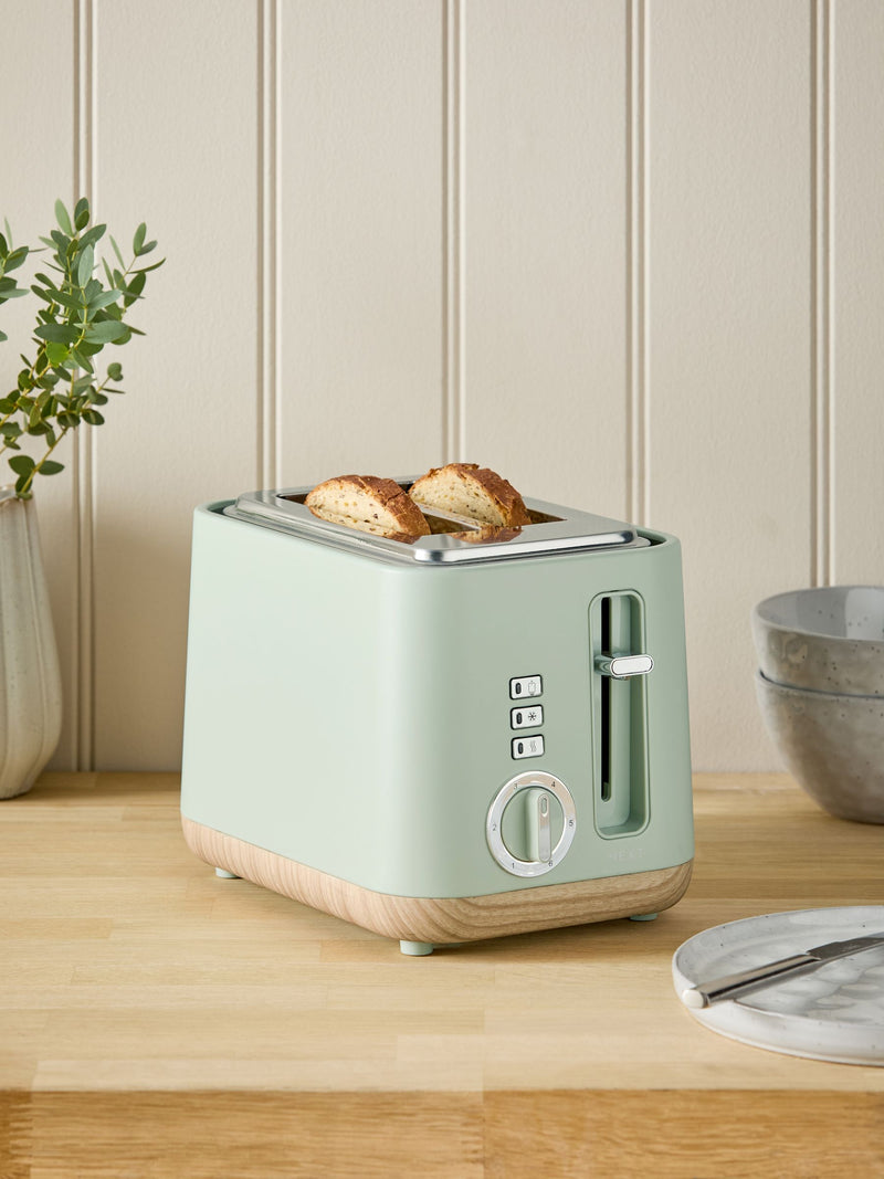 Sage Green Bronx 2 Slice Toaster